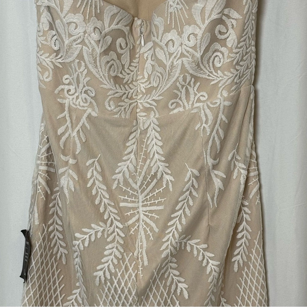 Lulus Elegant Moves Strapless Embroidered Mesh Mini Dress NWT Large - Picture 11 of 15